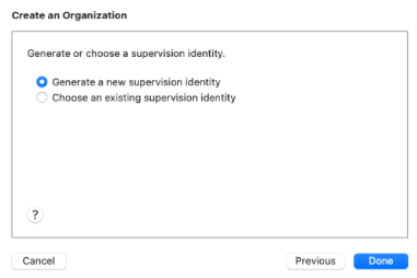 Configurator identity management screen