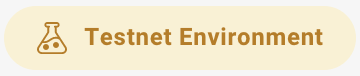 Testnet environment badge