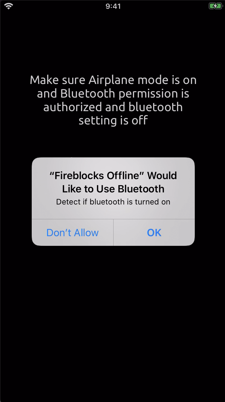 iPhone bluetooth connection dialog