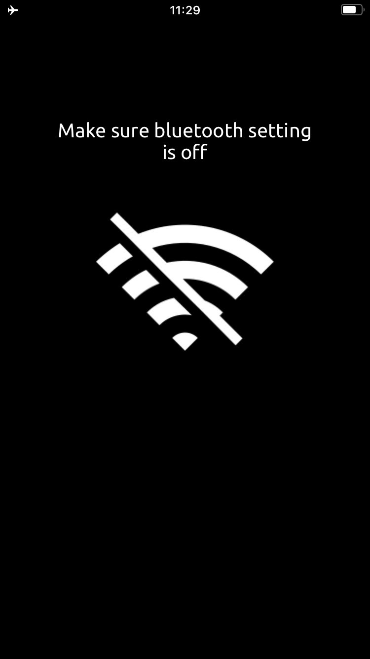 iPhone bluetooth confirmation screen with no option to continue