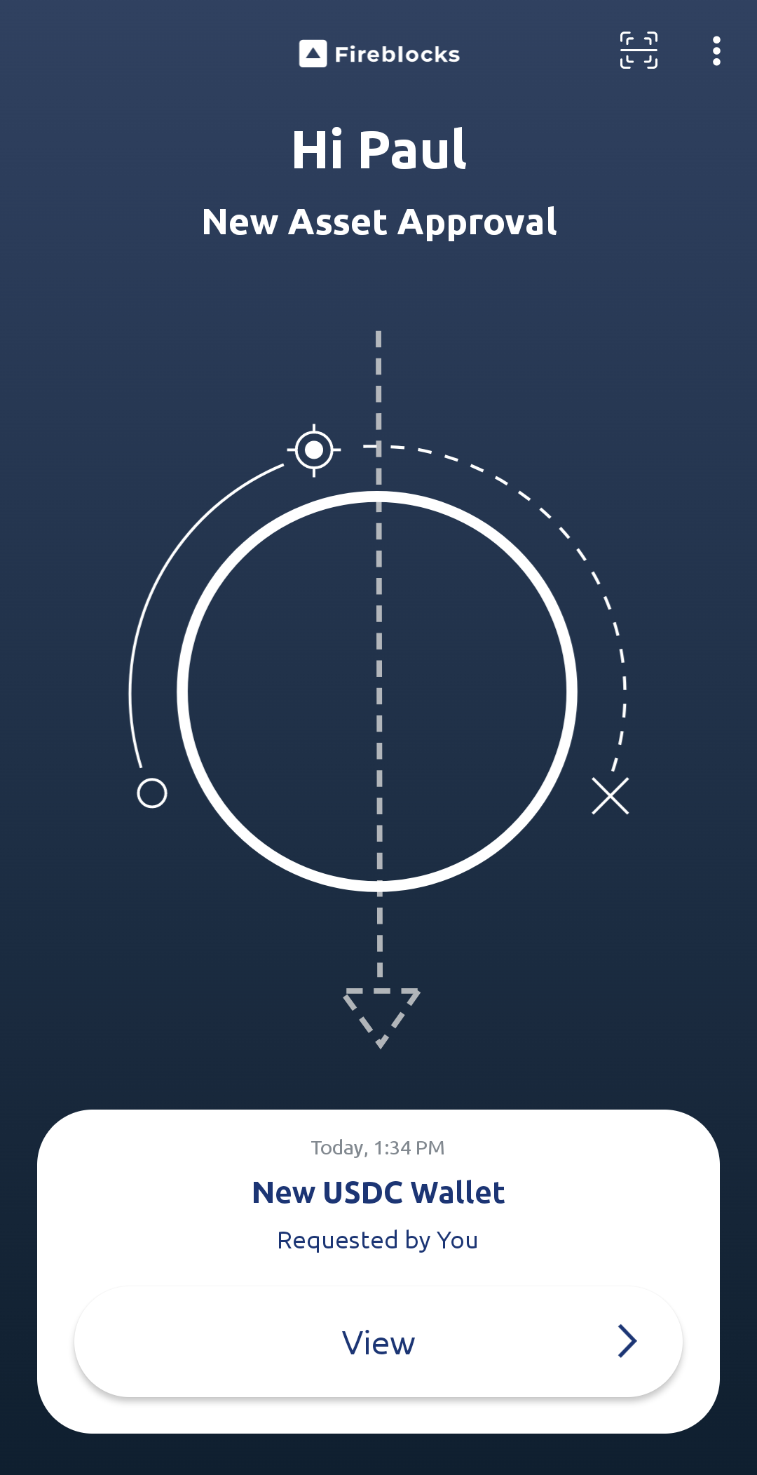 New USDC on algorand asset wallet approval mobilen notification